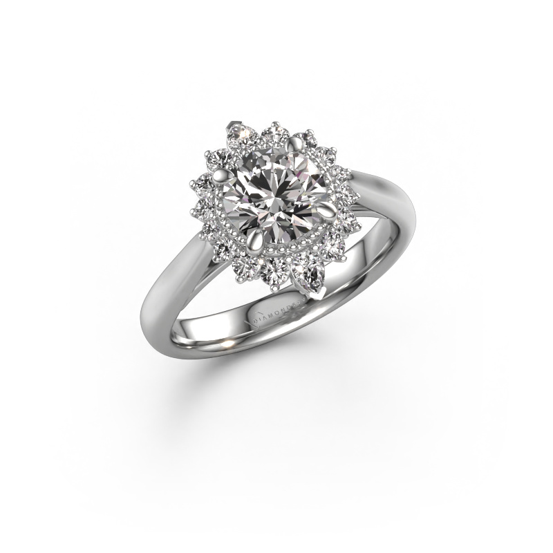 Image of Engagement ring Susan 950 platinum Diamond 1.52 crt