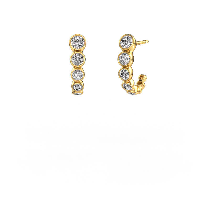Image of Stud earrings Suzie 585 gold Lab-grown diamond 1.24 crt