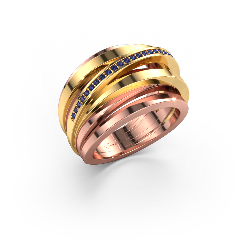 Bild von Ring Swinda 585 Roségold Saphir 1 mm