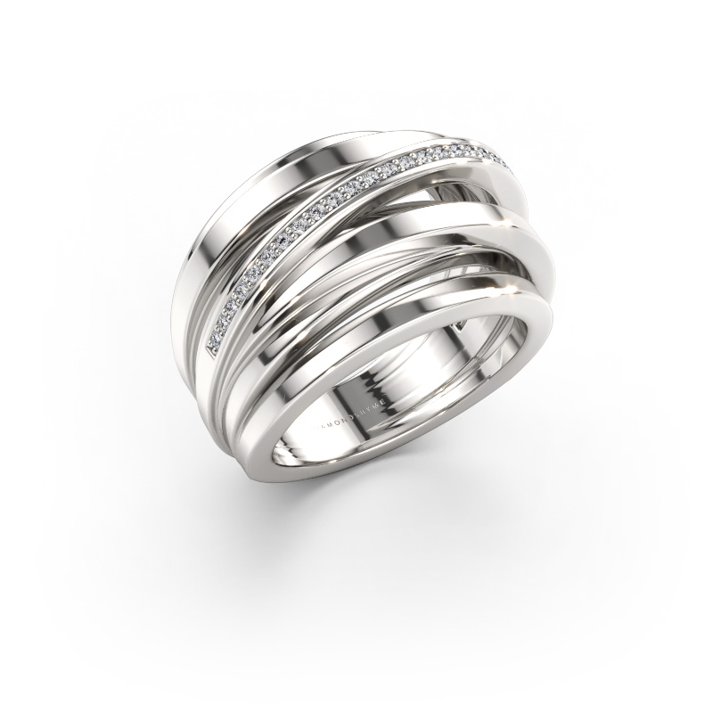 Bild av Ring Swinda 585 vitt guld Labbodlad diamant 0.125 crt