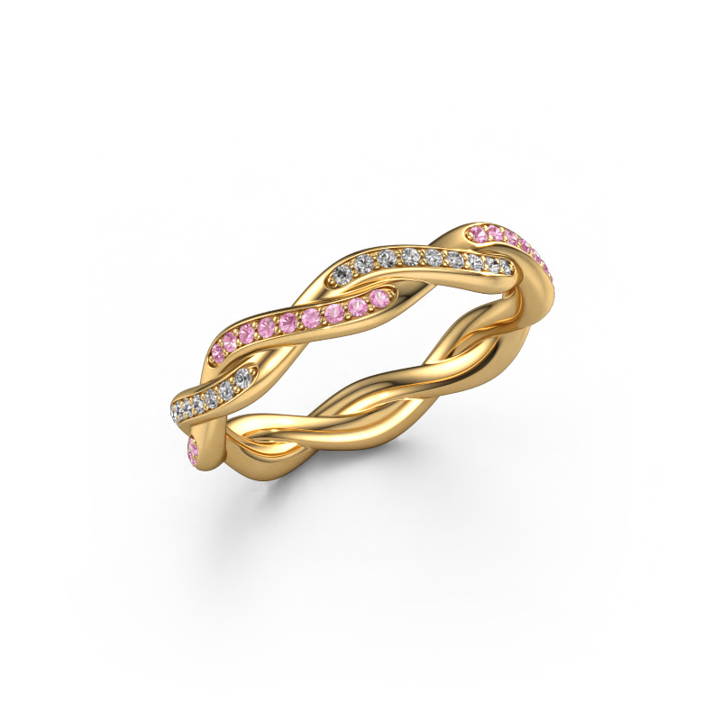 Bild von Vorsteckring Swing full 585 Gold Pink Saphir 1 mm