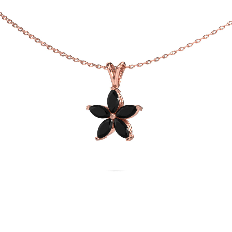 Image of Pendant Sylvana 585 rose gold Black diamond 0.84 crt