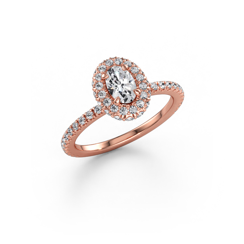 Immagine di Anello di fidanzamento Talitha OVL 585 oro rosa Diamante lab grown 1.044 crt