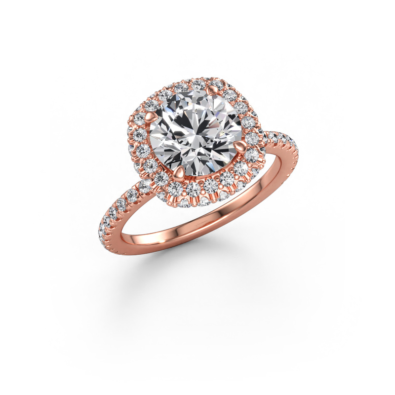Immagine di Anello di fidanzamento Talitha RND 585 oro rosa Diamante lab grown 2.778 crt