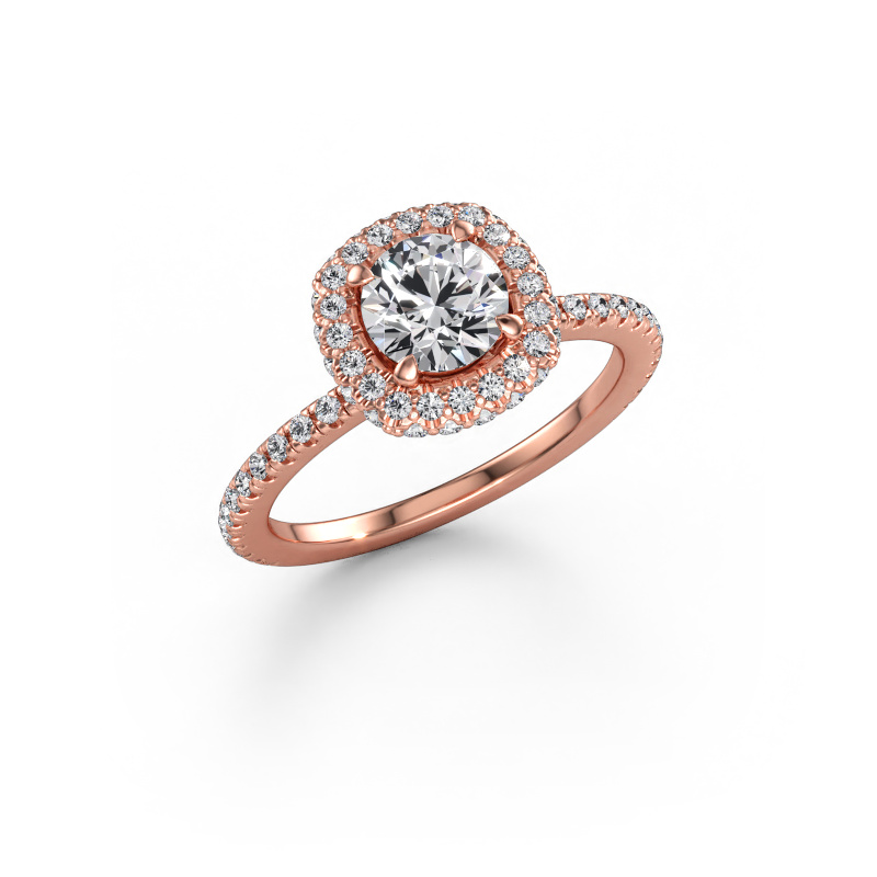 Bild av Förlovningsring Talitha RND 585 roséguld Labbodlad diamant 1.251 crt
