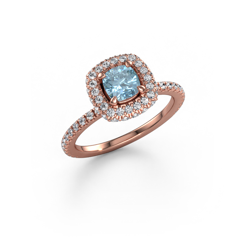 Bild von Verlobungsring Talitha CUS 585 Roségold Blauer Labordiamant 5 mm