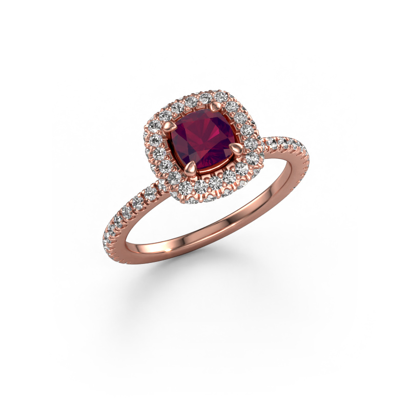Image of Engagement ring Talitha CUS 585 rose gold Rhodolite 5 mm