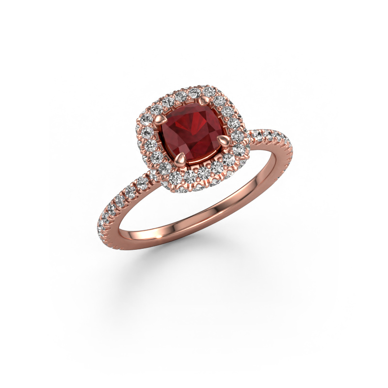 Image of Engagement ring Talitha CUS 585 rose gold Ruby 5 mm