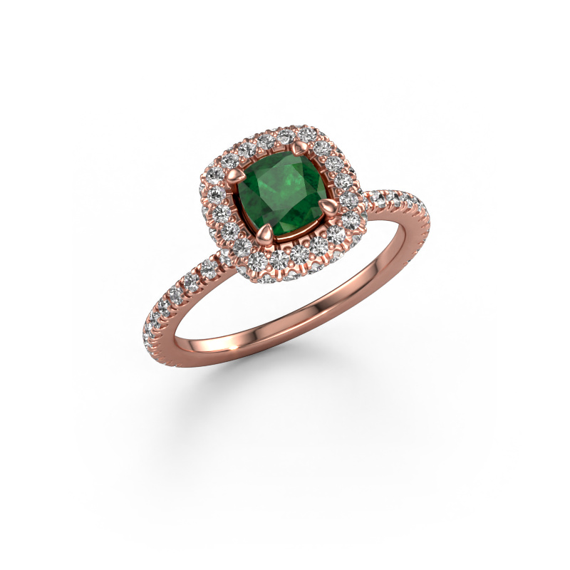 Image of Engagement ring Talitha CUS 585 rose gold Emerald 5 mm