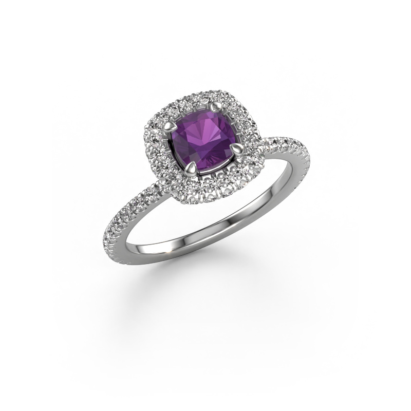 Bild von Verlobungsring Talitha CUS 585 Weißgold Amethyst 5 mm