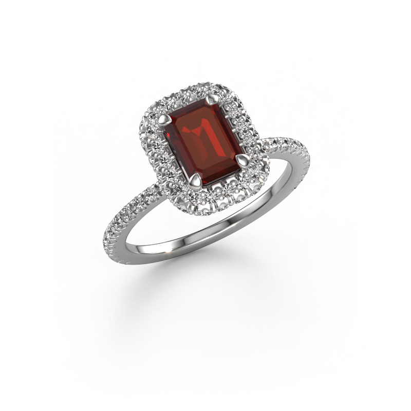 Image of Engagement ring Talitha EME 950 platinum Garnet 7x5 mm