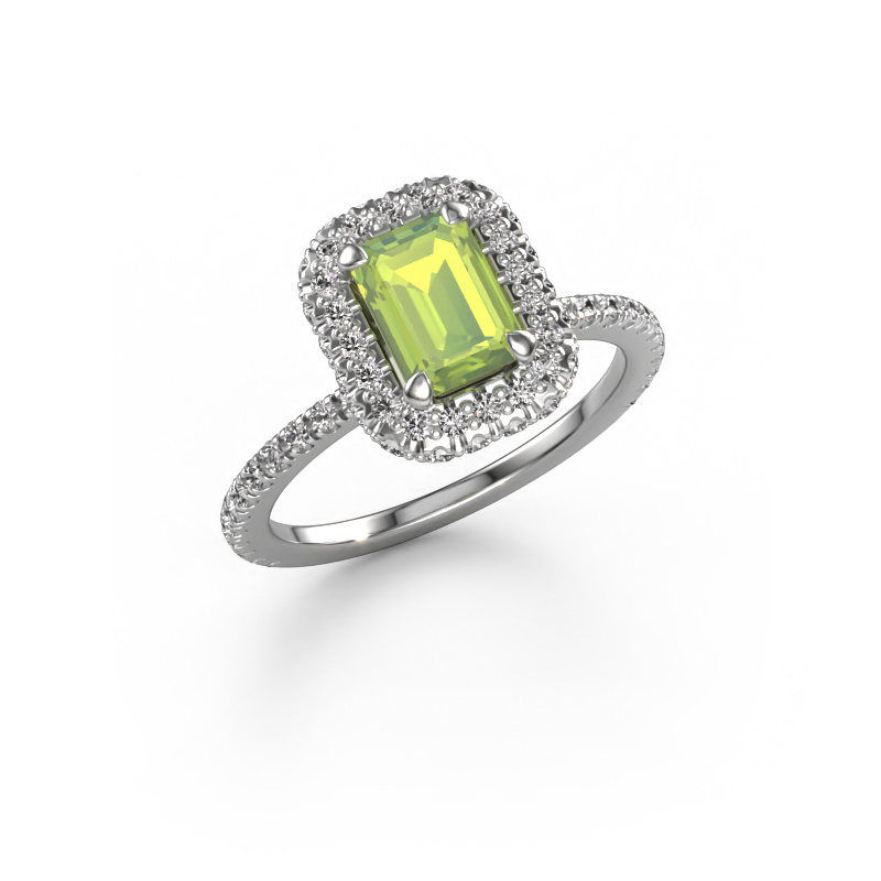 Bild von Verlobungsring Talitha EME 585 Weißgold Peridot 7x5 mm