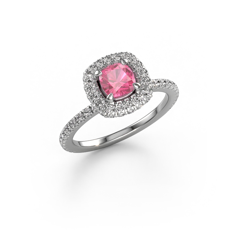 Image of Engagement ring Talitha CUS 950 platinum Pink sapphire 5 mm