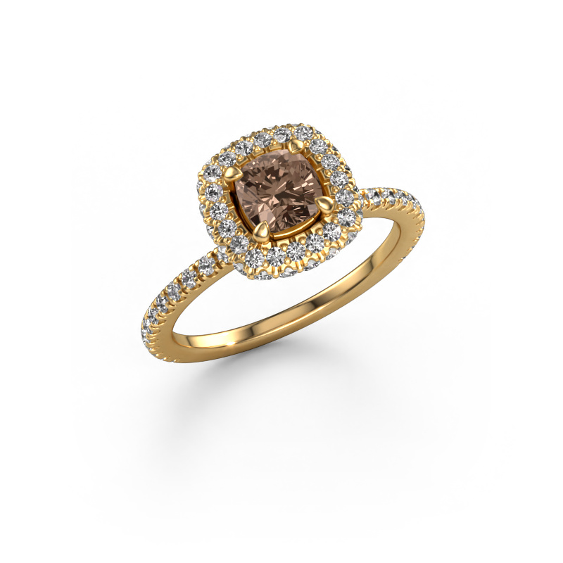 Image de Bague de fiançailles Talitha CUS 585 or jaune Diamant brun 1.428 crt