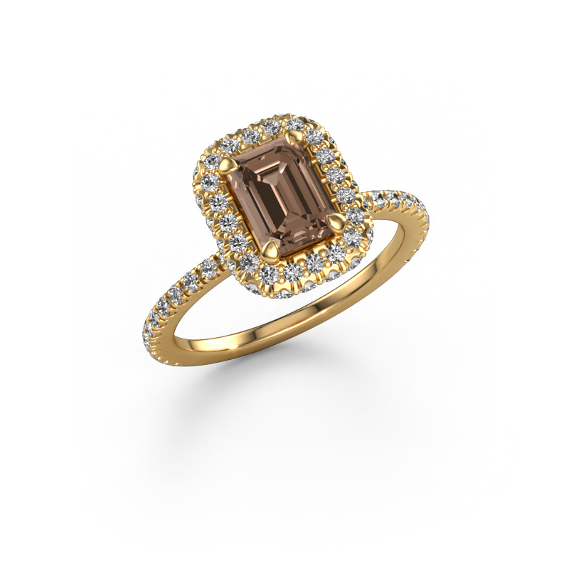 Image of Engagement ring Talitha EME 585 gold Brown diamond 1.888 crt