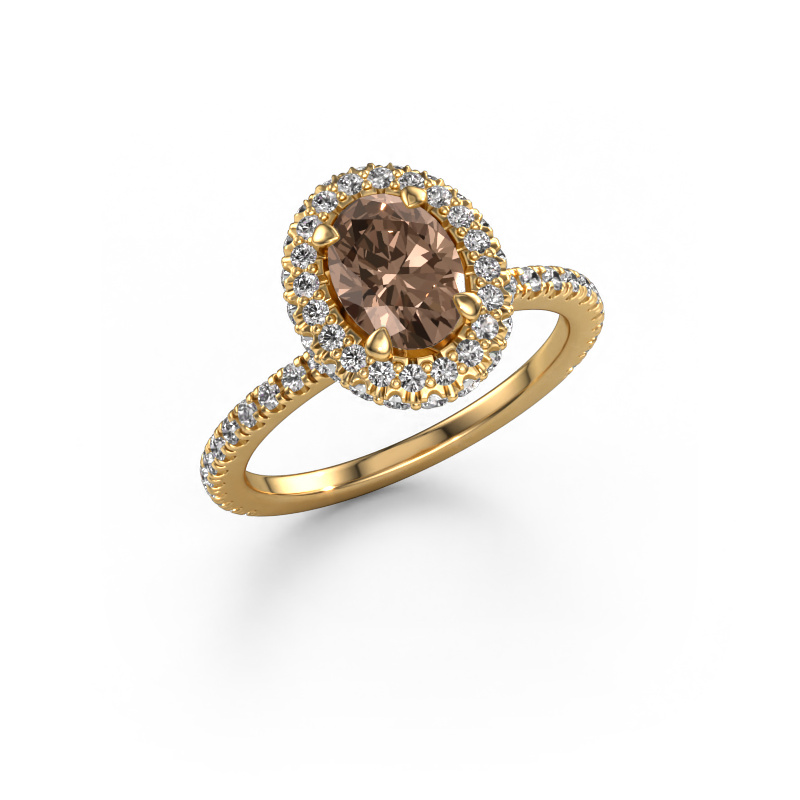Bild von Verlobungsring Talitha OVL 585 Gold Braun Diamant 1.444 crt
