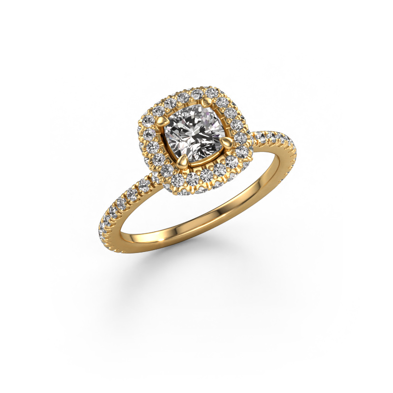Image de Bague de fiançailles Talitha CUS 585 or jaune Diamant synthétique 1.428 crt