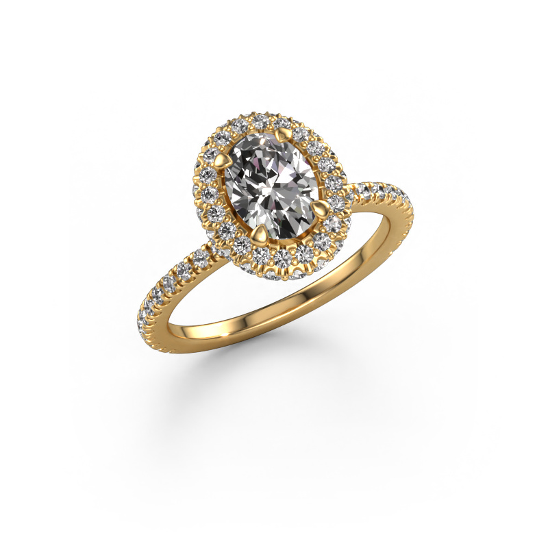 Bild von Verlobungsring Talitha OVL 585 Gold Zirkonia 7x5 mm