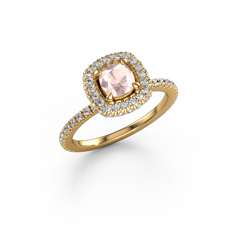 Image of Engagement ring Talitha CUS 585 gold Morganite champagne 5 mm