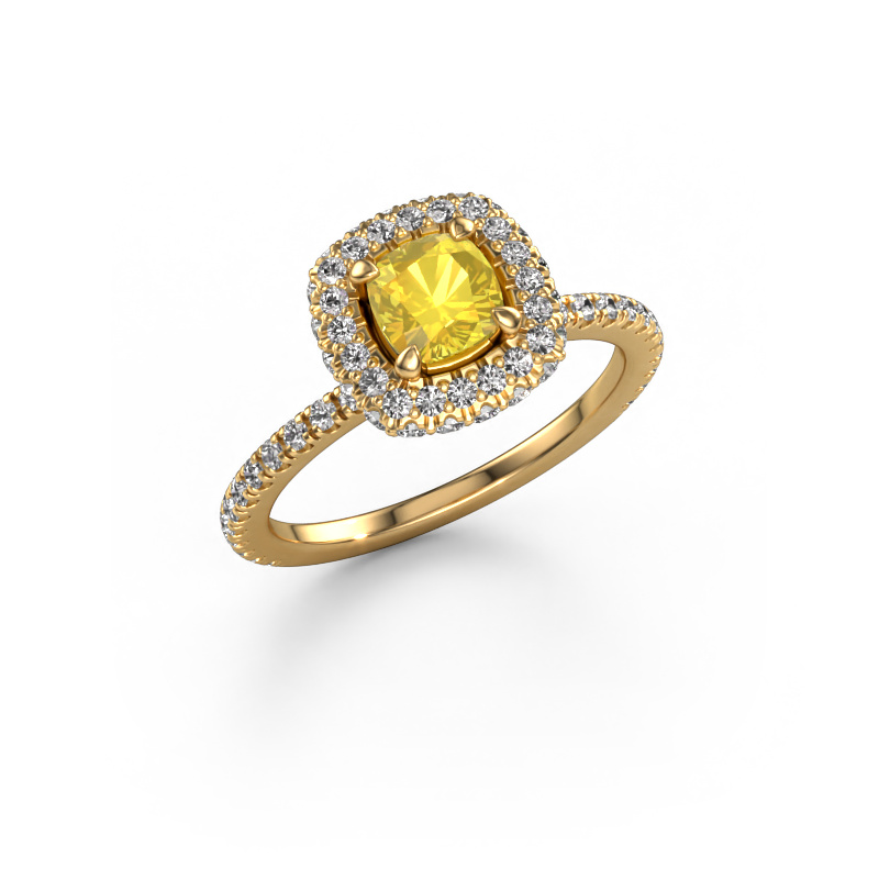 Image of Engagement ring Talitha CUS 585 gold Yellow sapphire 5 mm