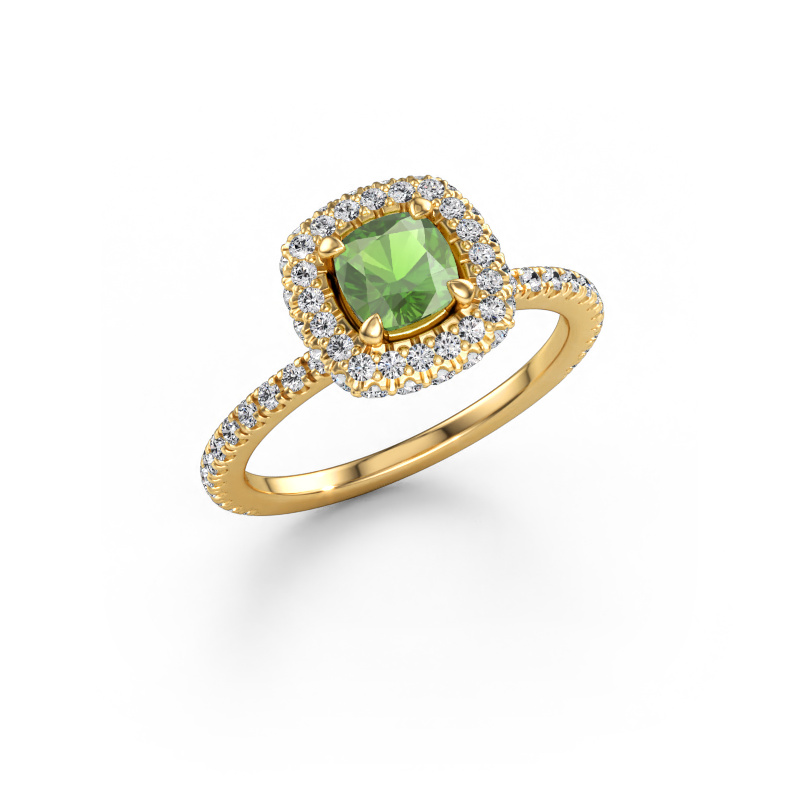 Bild von Verlobungsring Talitha CUS 585 Gold Turmalin grün 5 mm