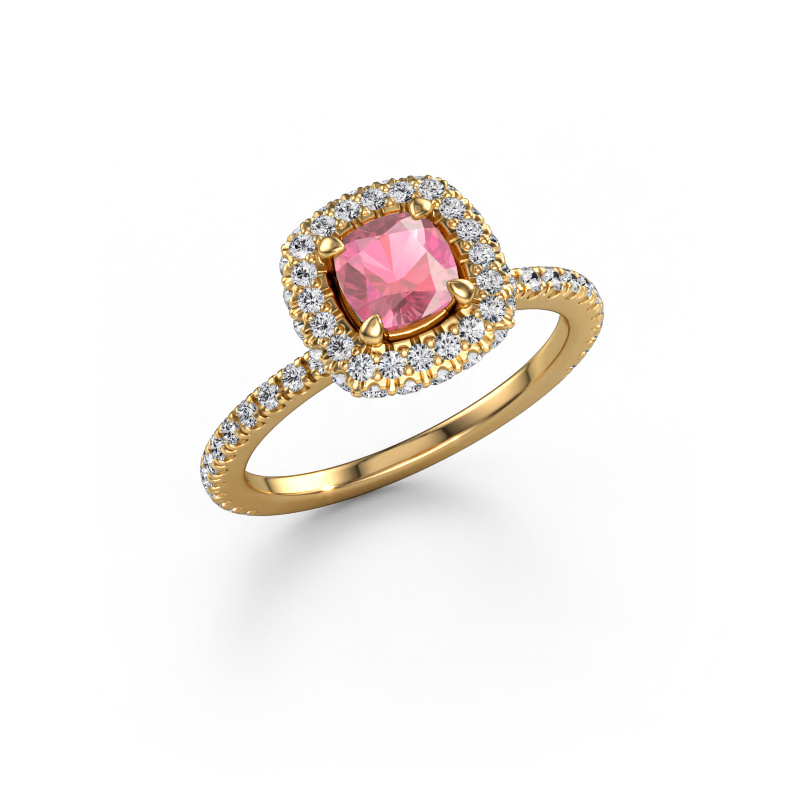 Image of Engagement ring Talitha CUS 585 gold Tourmaline pink 5 mm