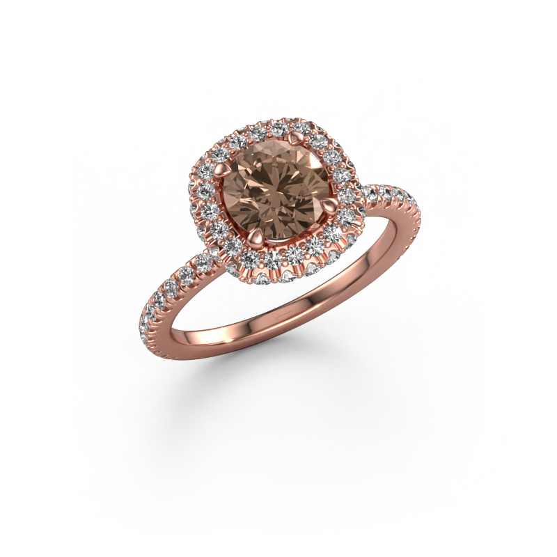 Bild von Verlobungsring Talitha RND 585 Roségold Braun Diamant 1.688 crt
