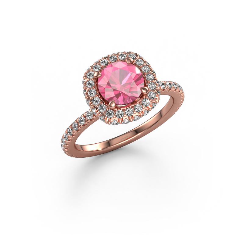 Bild von Verlobungsring Talitha RND 585 Roségold Pink Saphir 6.5 mm