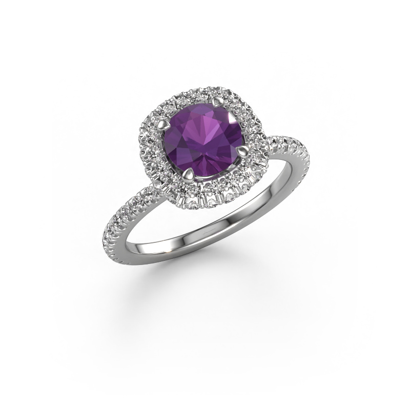 Image of Engagement ring Talitha RND 585 white gold Amethyst 6.5 mm