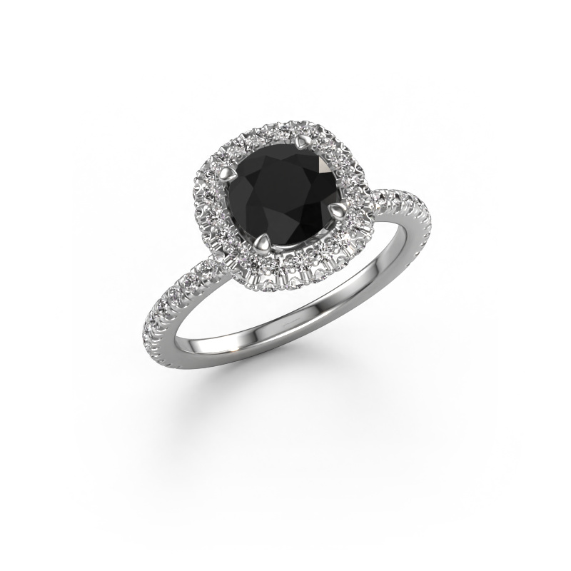 Image of Engagement ring Talitha RND 950 platinum Black diamond 1.988 crt