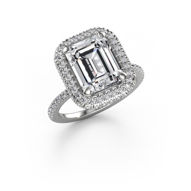 Image de Bague de fiançailles Talitha EME 585 or blanc Diamant synthétique 4.426 crt