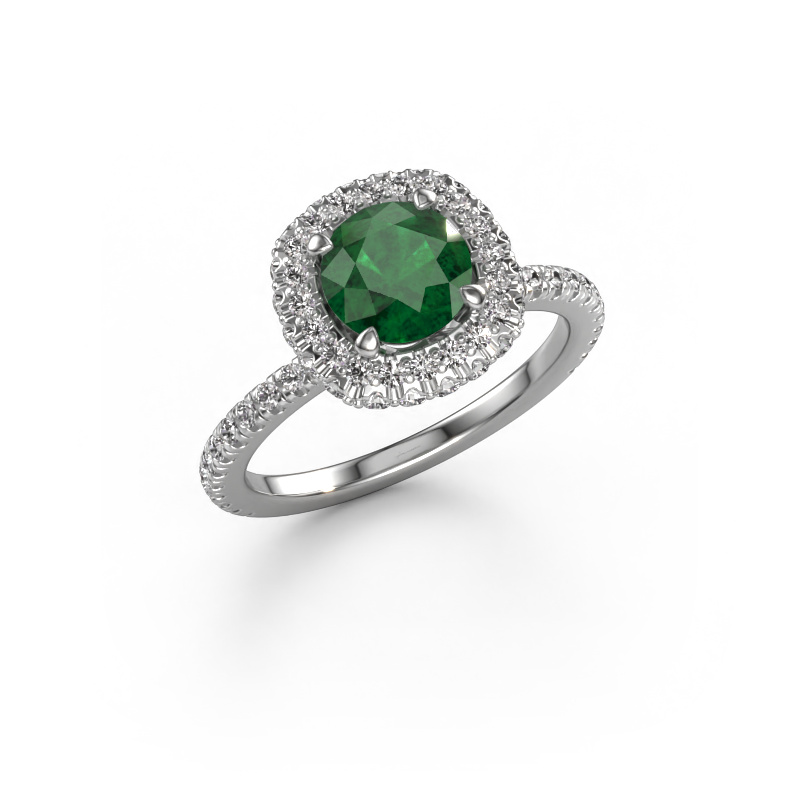 Image of Engagement ring Talitha RND 950 platinum Emerald 6.5 mm
