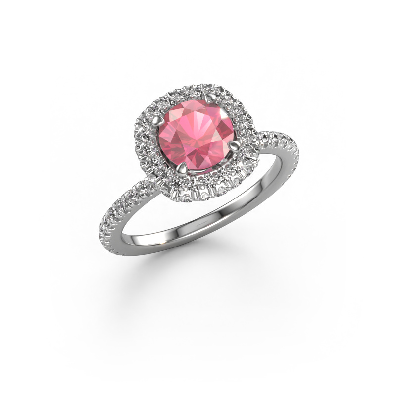 Image of Engagement ring Talitha RND 950 platinum Tourmaline pink 6.5 mm