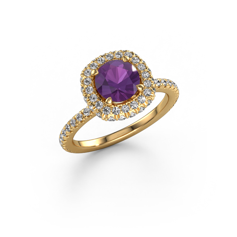 Image of Engagement ring Talitha RND 585 gold Amethyst 6.5 mm