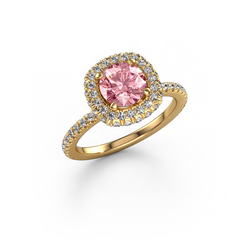 Bild von Verlobungsring Talitha RND 585 Gold Rosa Labordiamant 6.5 mm