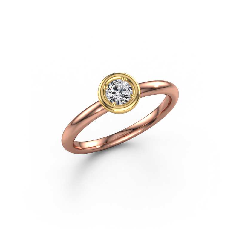 Bild von Verlobungsring Noa RND 585 Roségold Diamant 0.25 crt