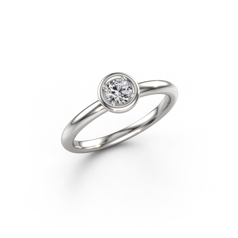 Afbeelding van Verlovingsring Noa RND 950 platina Diamant 0.25 crt