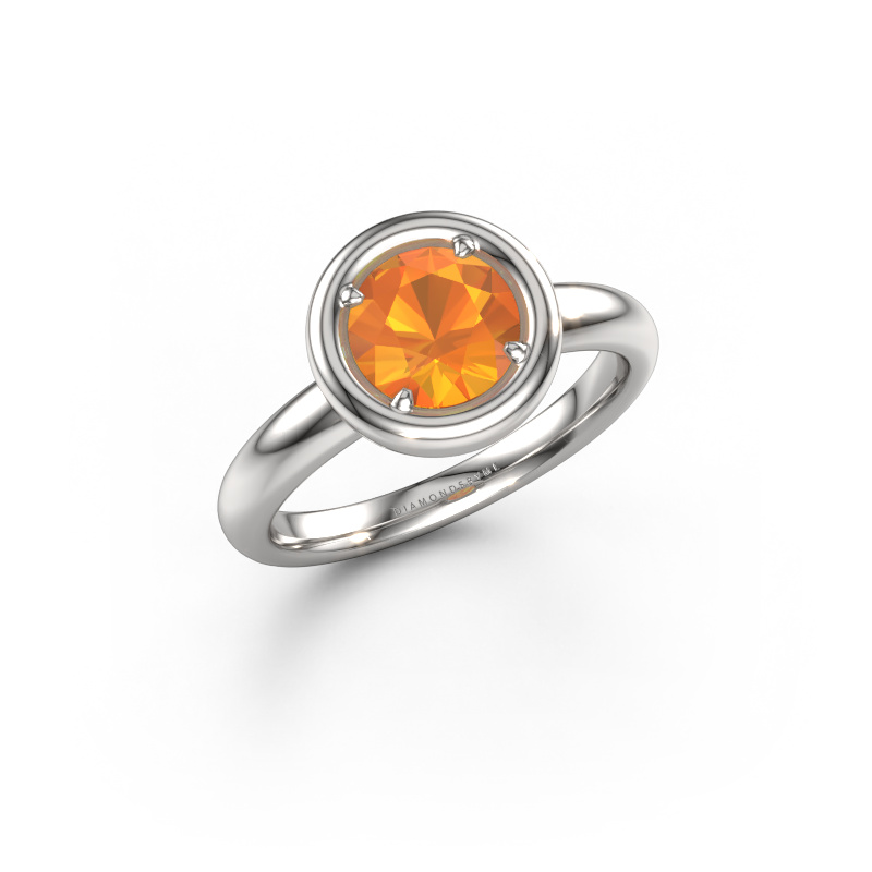 Image of Engagement ring Noa RND 950 platinum Citrin 6.8 mm