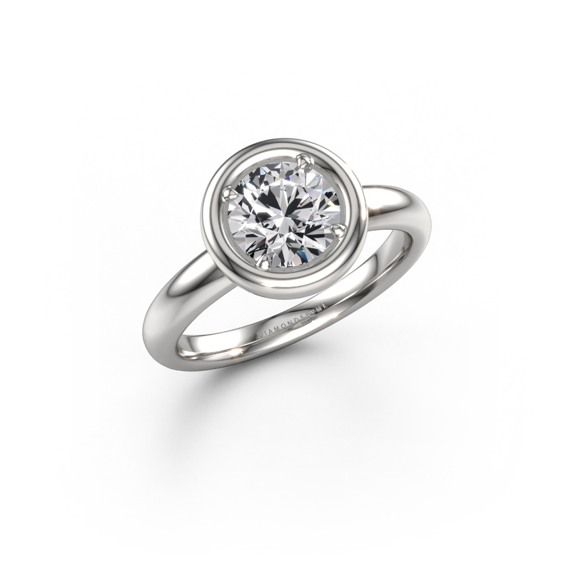 Bild von Verlobungsring Noa RND 950 Platin Zirkonia 6.8 mm