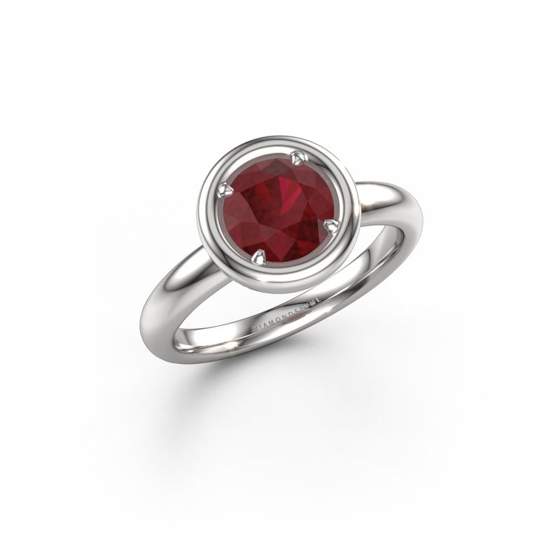 Image of Engagement ring Noa RND 950 platinum Ruby 6.8 mm