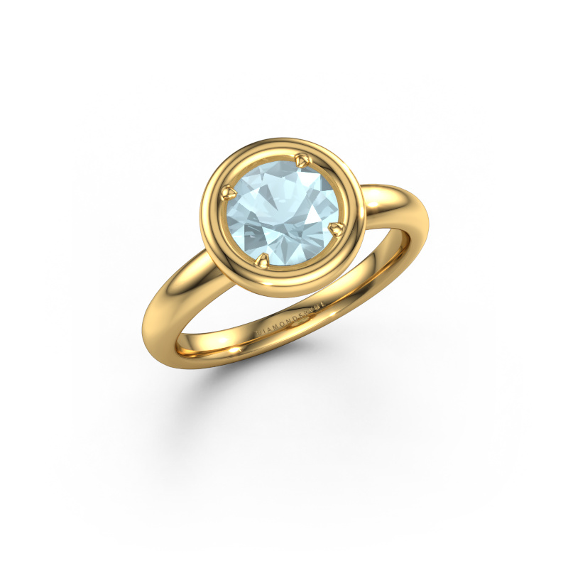 Image of Engagement ring Noa RND 585 gold Aquamarine 6.8 mm