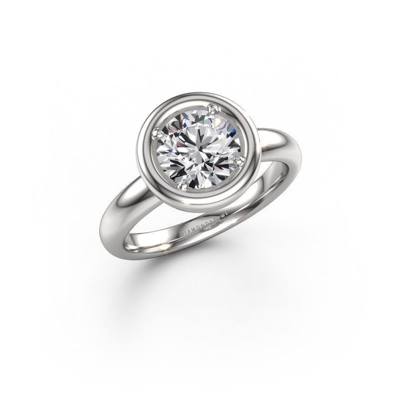 Afbeelding van Verlovingsring Noa RND 950 platina Lab-grown diamant 1.50 crt