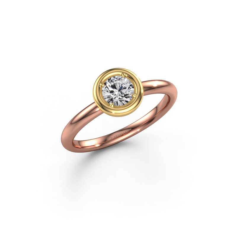 Bild von Verlobungsring Noa RND 585 Roségold Lab-grown Diamant 0.40 crt