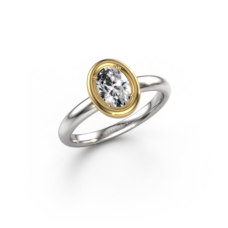 Image of Engagement ring Noa OVL 585 white gold Diamond 0.70 crt