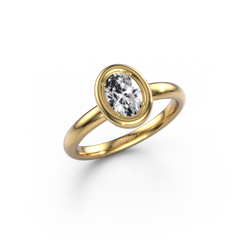 Image of Engagement ring Noa OVL 585 gold Lab grown diamond 0.70 crt