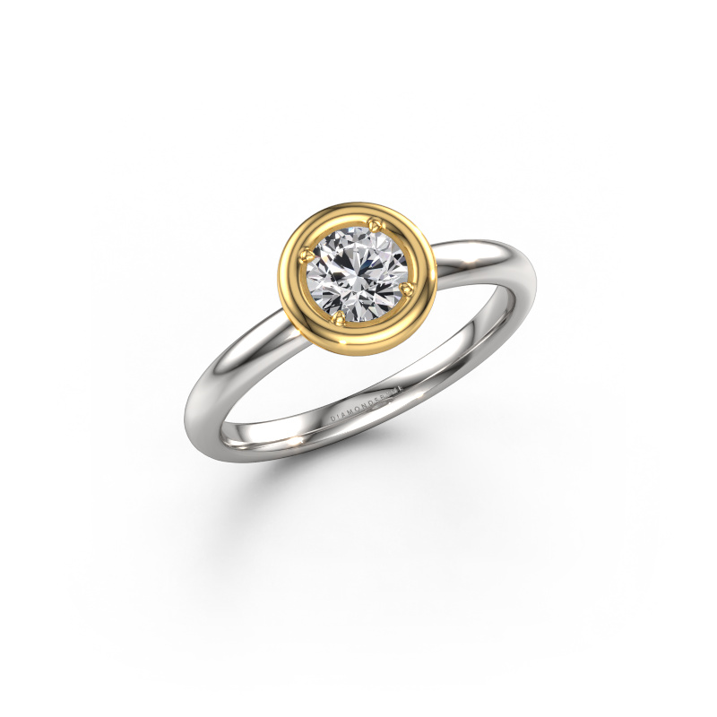 Afbeelding van Verlovingsring Noa RND 585 witgoud Lab-grown diamant 0.50 crt