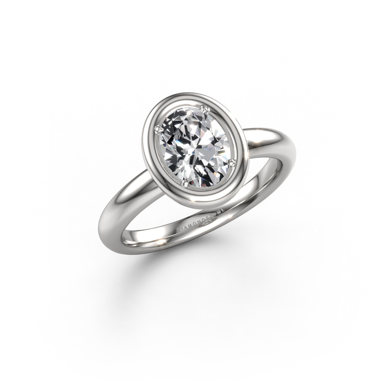 Image of Engagement ring Noa OVL 950 platinum Lab grown diamond 1.10 crt