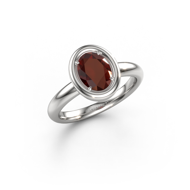 Bild von Verlobungsring Noa OVL 950 Platin Granat 8x6 mm