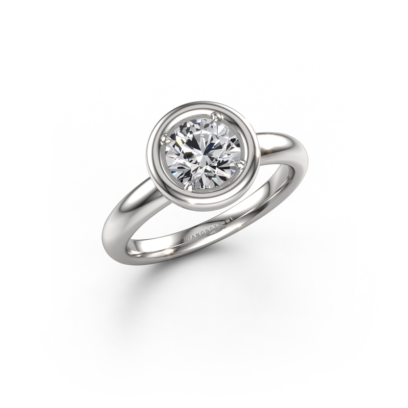 Afbeelding van Verlovingsring Noa RND 950 platina Diamant 1.00 crt