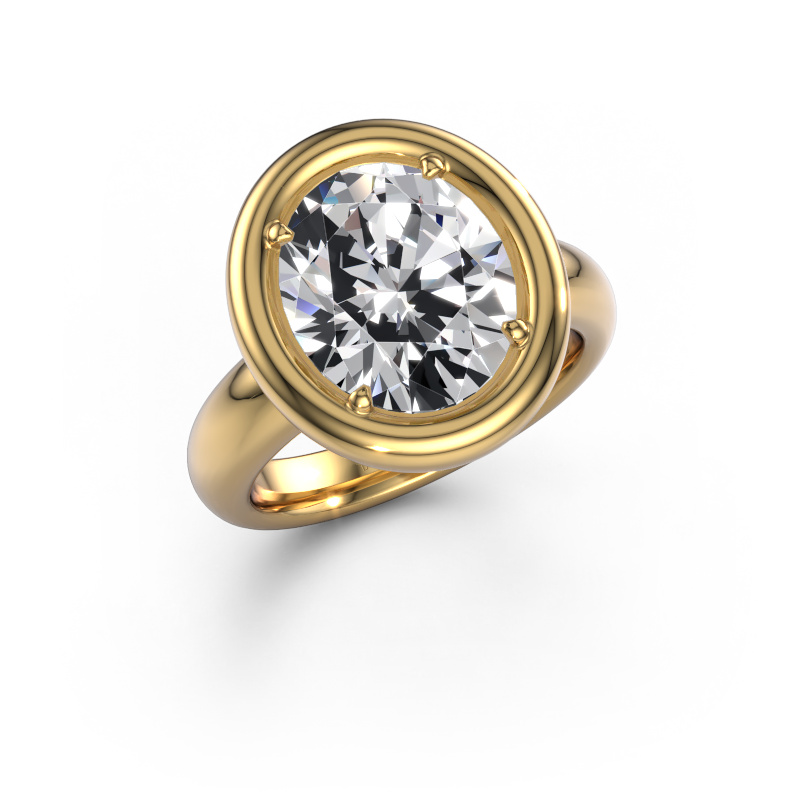 Image of Engagement ring Noa OVL 585 gold Lab grown diamond 5.05 crt